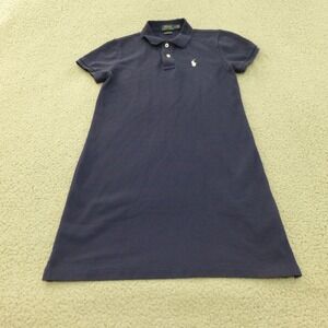 Polo Ralph Lauren Navy Blue The Mesh Mini Polo Dress Womens Small Short Sleeve